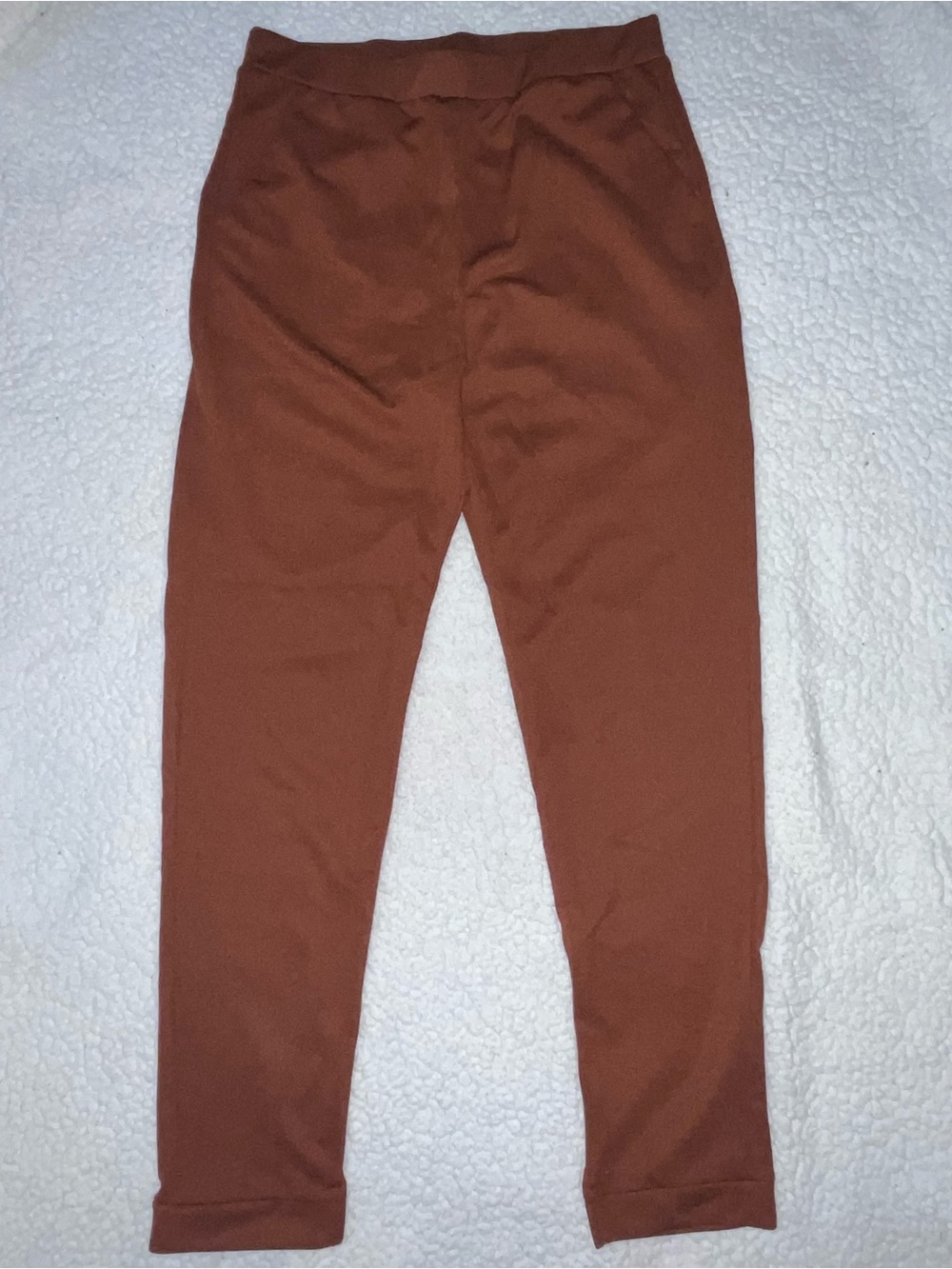 SHEIN Rust Brown Skinny Pull-On Pants